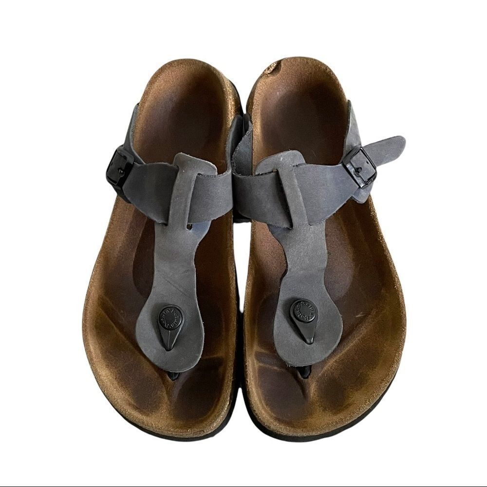 BIRKENSTOCK Betula Gizeh Thong Sandals Grey Size 6